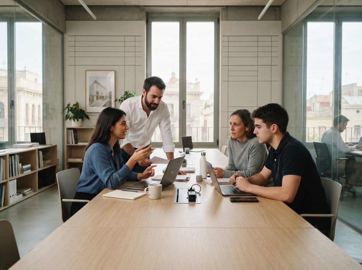 Logicvector AI — equipo técnico revisando modelos de datos y parámetros de riesgo
